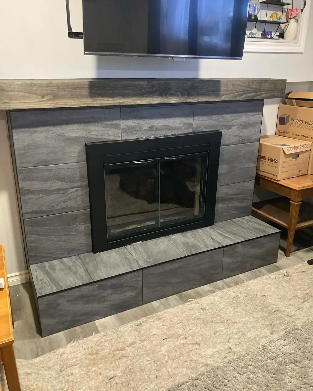 Fireplace installation