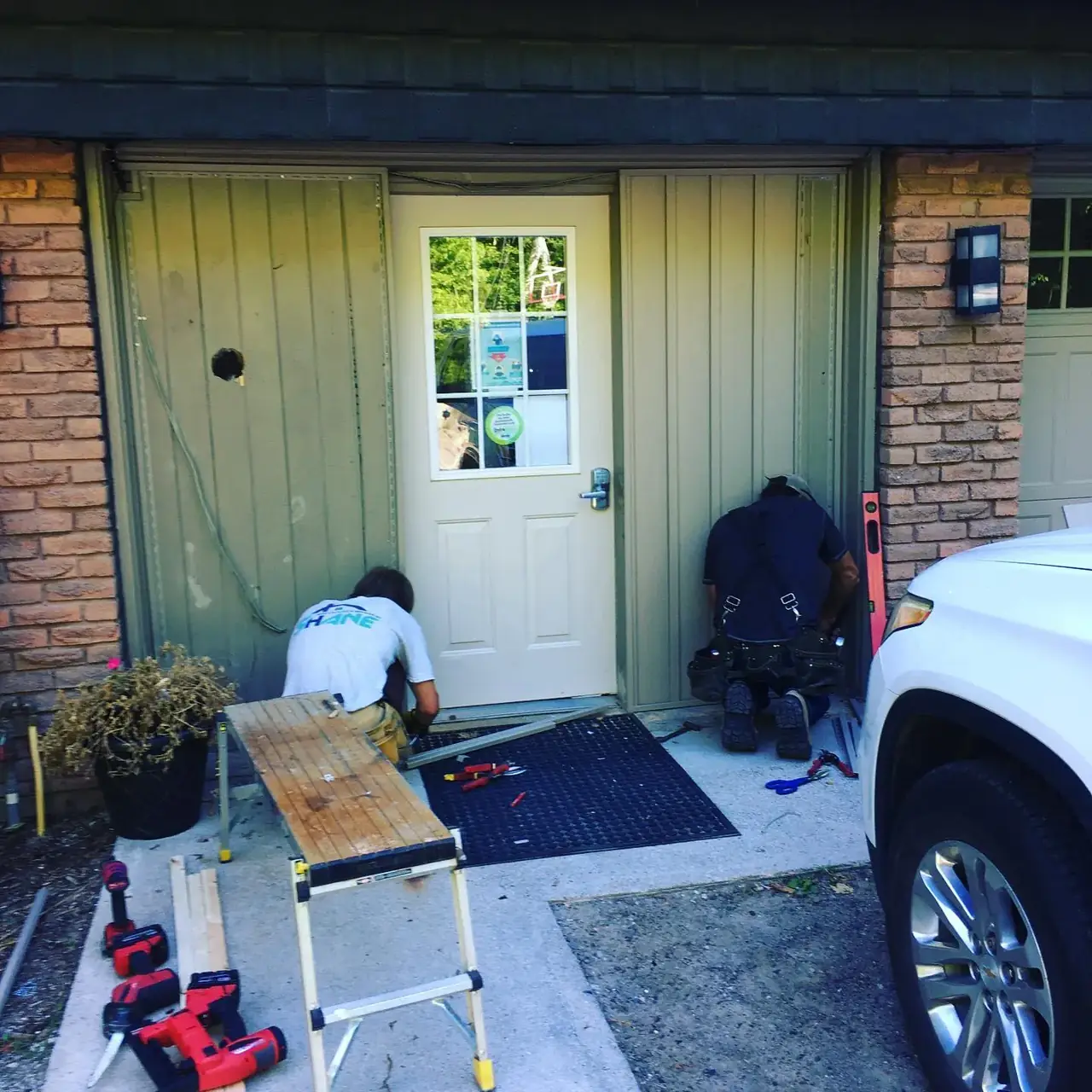 Front entrance renovation and masonry work