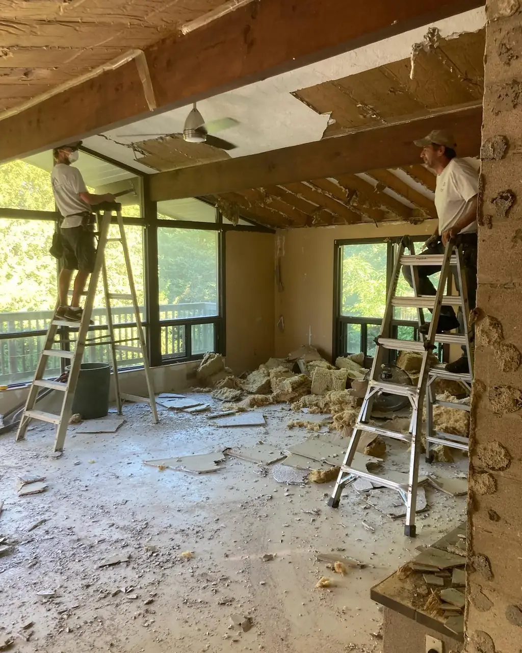 Interior renovation drywall work